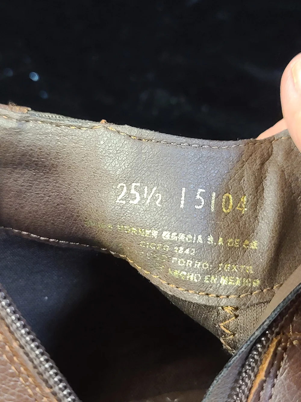 Brown Leather Ankle Booties with Side Elastic Panel